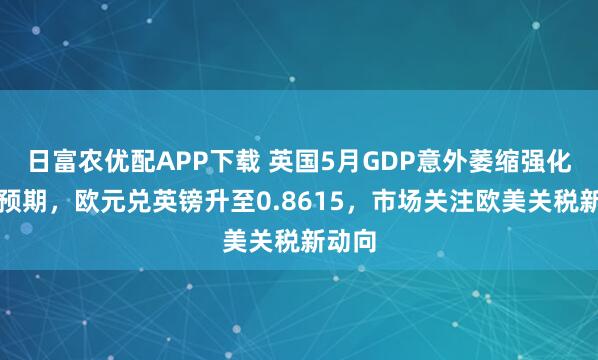 日富农优配APP下载 英国5月GDP意外萎缩强化降息预期，欧元兑英镑升至0.8615，市场关注欧美关税新动向